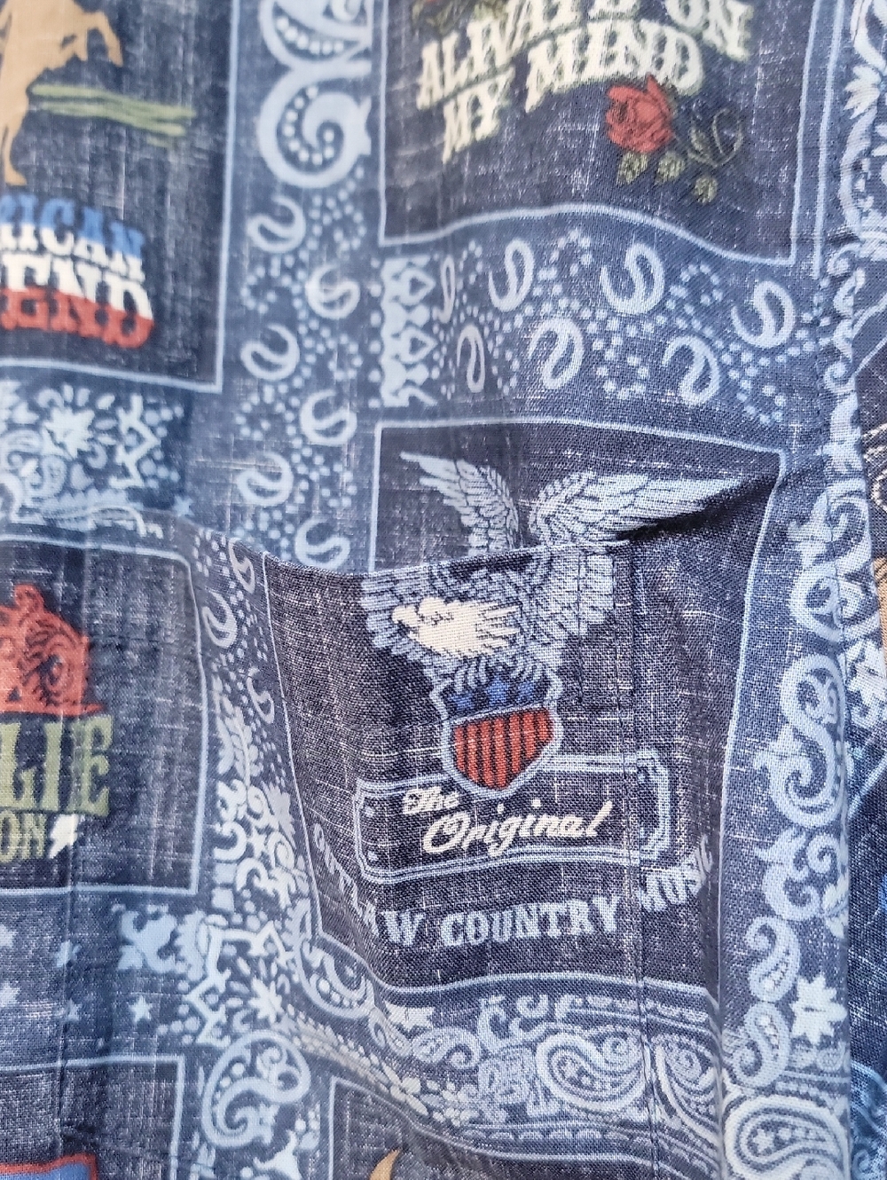 reyn spooner x Willie Nelson Americana Print Short-Sleeve Button-Down Shirt - Picture 8 of 16